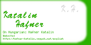 katalin hafner business card